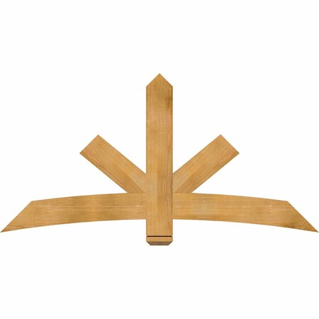 Ekena Millwork Alberta Rough Sawn Timber Gable Bracket, Western Red Cedar, 72"W x 36"H x 2"D x 6"F, 12/12 Pitch GBW072X36X0206ALB00RWR